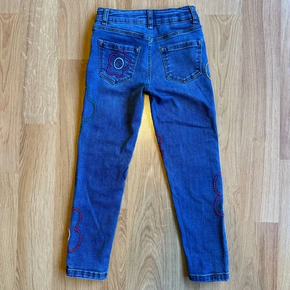 EUC Boden Girls Flower Embroidered Jeans - Picture 2 of 7
